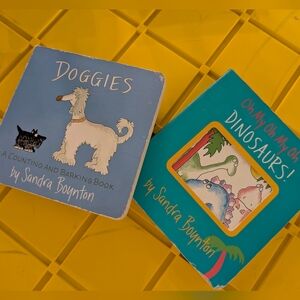 Children's Board Books - 'Doggies' & 'Oh My Oh My Dinosaurs' - Sandra Boynton